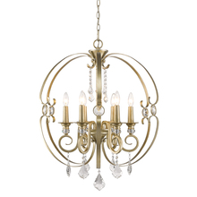  1323-6 WG - Ella 6 Light Chandelier in White Gold